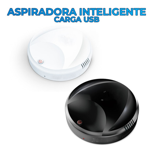 Aspiradora Robot Inteligente Con Sensores De Movimiento Color Blanco