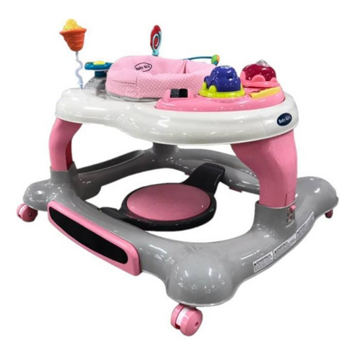 Andador Bebe Multifuncional 4 En 1 Saltarin Asiento Gira Color Rosa