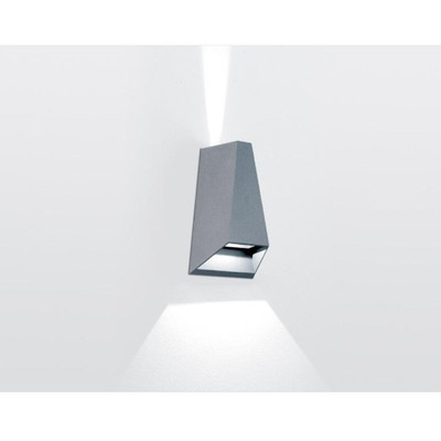 Aplique Bidireccional Gris Led Trian Lucciola 6w Moderno Gris