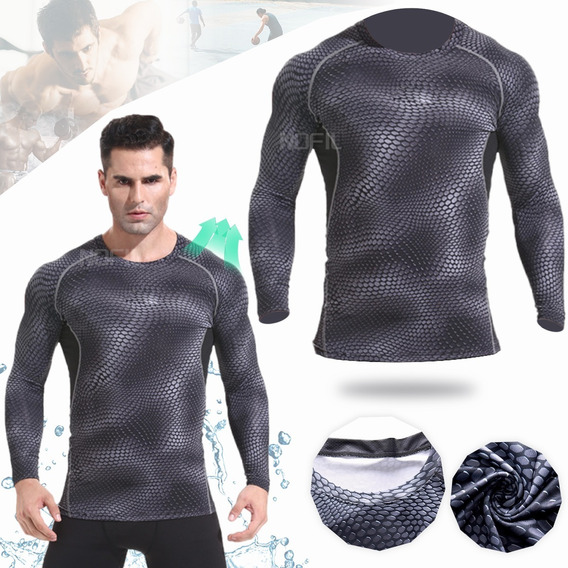 Playera Licra Deportiva Compresión Secado Rápido Gym Hombre