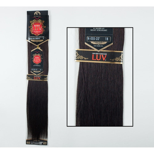 Extension Luv Remy 100% Humano Remy 22 PLG 1.5mts Basicos Color #1B Negro Natural