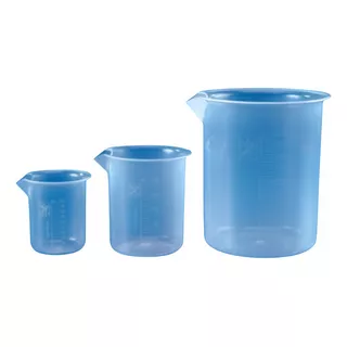 Kit De 6  Vaso De Precipitado Plastico De 250ml 