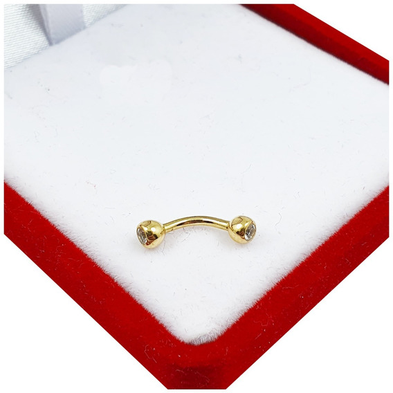 Piercing Oro 18k Para Ceja Unisex Pcocp1 A6c O.7g