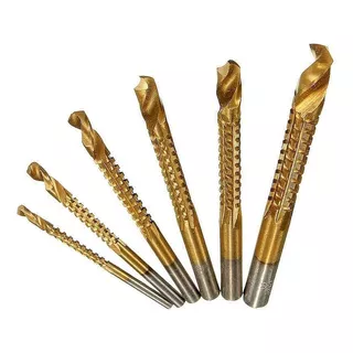 6 Brocas Espiral Corte Lateral Para Madeira Metal