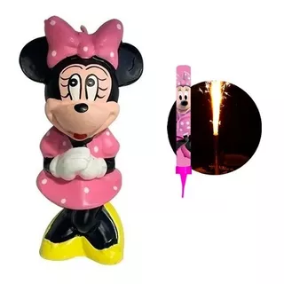 Vela Minnie Mouse Mimi Fiesta Vela De Cera Pastel Decoración