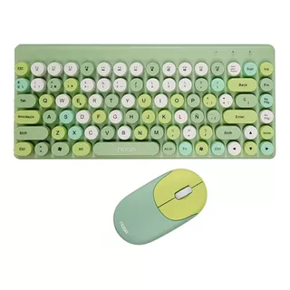 Kit Teclado + Mouse Inalambrico Noga S5700 Pc Notebook Usb Verde