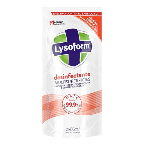 Limpiador Desinfectante Multisuperficie Lysoform 450 Cc