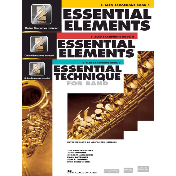 Métodos Essential Elementos Saxofón Alto Vol. 1, 2,3