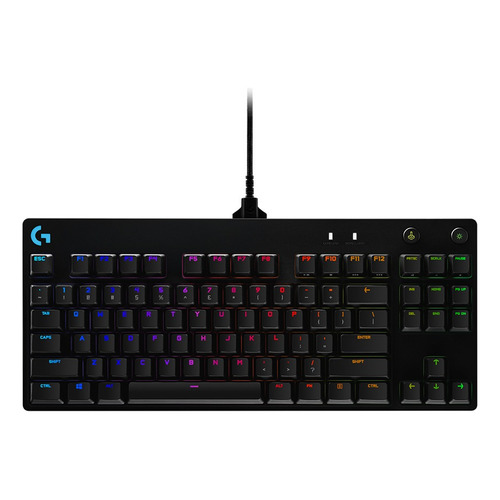 Teclado Gamer Mecanico Logitech G Serie Pro Rgb Color del teclado Negro Idioma Inglés US