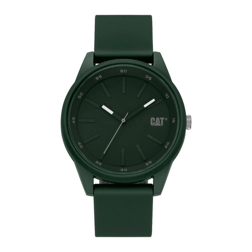 Reloj pulsera CAT Insignia con correa de silicona color verde