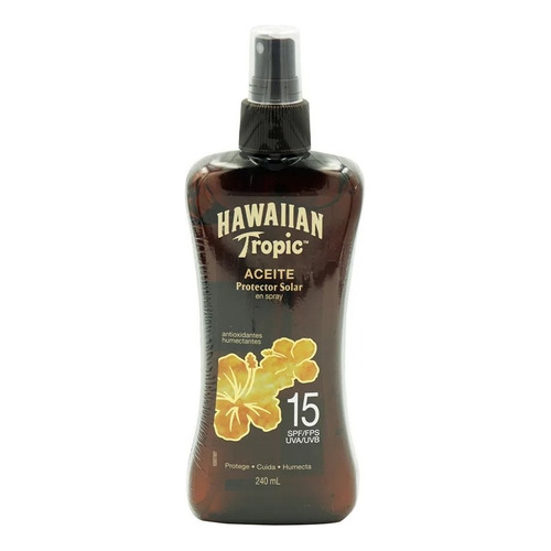 Protector solar  HAWAIIAN TROPIC  Tanning Oil Protection 15FPS  en aceite 240mL