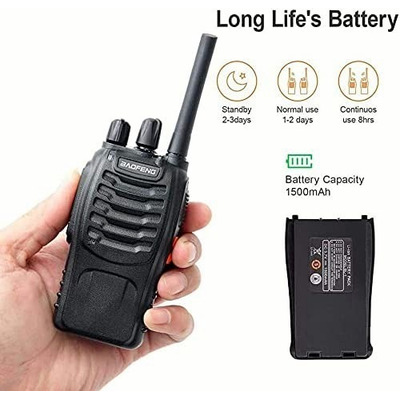 Walkie-talkie Inalámbrico Con Manos Libres, 2 Piezas