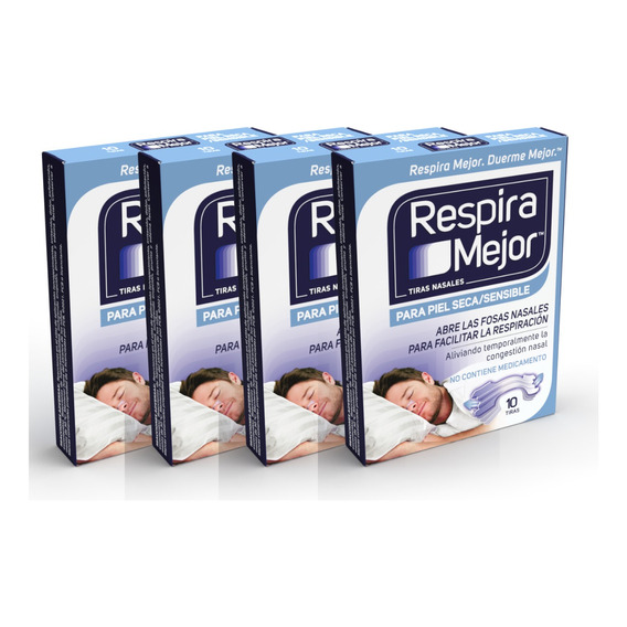 Breathe Right Tiras Nasales Piel Sensible Pack 40 Unidades