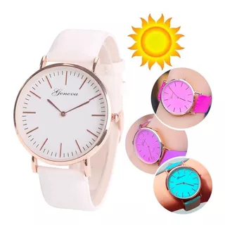 5 Lote Relojes Mujer Cambia Camaleon Dama Geneva Tacto Piel 