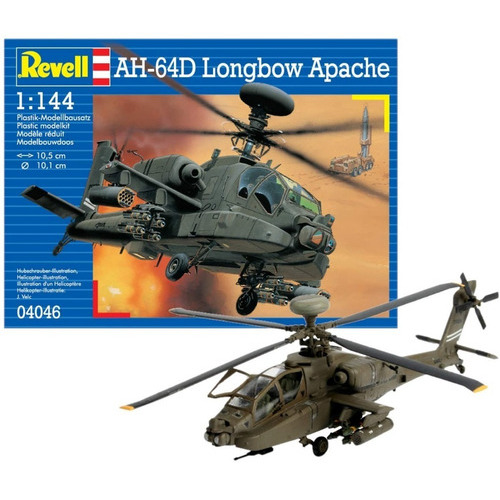 Helicóptero Ah-64d Longbow Apache 1/144 Model Kit Revell