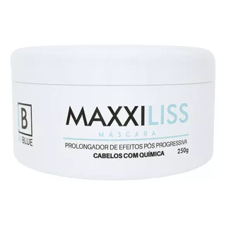 Máscara Maxxi Liss Inblue 250g Cabelos Lisos Com Química
