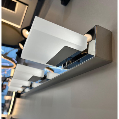 Aplique Pared 4 Luces Led Acero Cromo Deco Moderno Tz