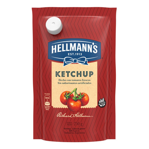 Hellmann's Clásico Kétchup - Unidad - 1 - 250 g - Doypack