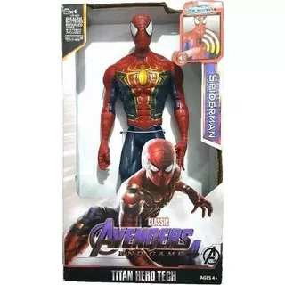 Homem Aranha Boneco 30 Cm Grande C/luz E Som Dc Vingadores