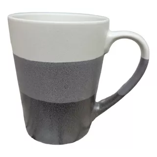 Jarro Mug Conico Liso Degradé Gris 280ml Cerámica