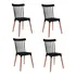 Silla de Comedor Windsor Color Negro X4 Unidades Garden Life