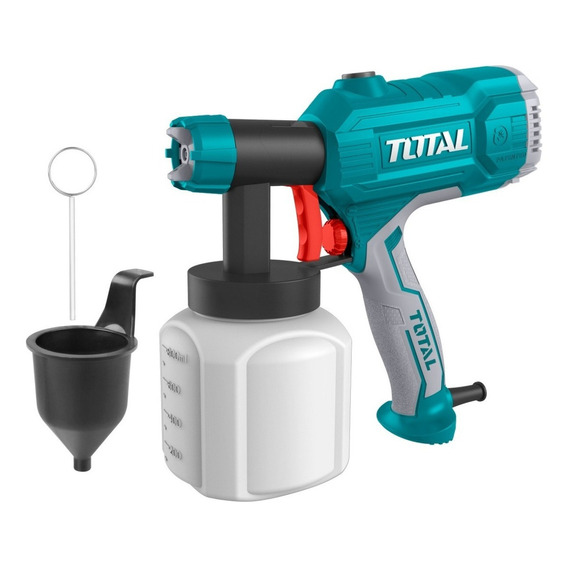 Pistola eléctrica para pintar succión Total TT3506 de 800mL color celeste 450W 220V