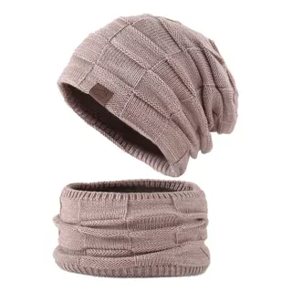 Conjunto De Cuello Térmico Con Gorro Tejido De Punto Ke Frío