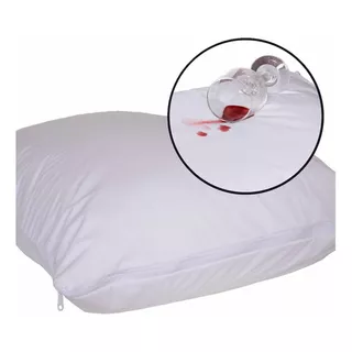 Protetor De Travesseiros Impermeável Capa Ortobom Kit Com 02 Cor Branco Liso
