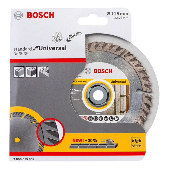 Disco Diamantado Uni. 41/2 Amarillo Bosch