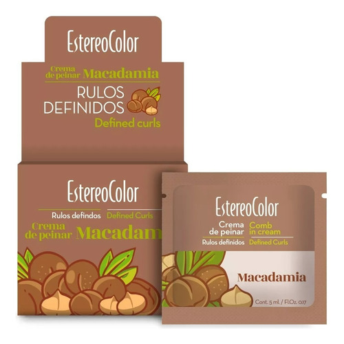 Crema De Peinar Con Macadamia Estereocolor 5ml Caja X40