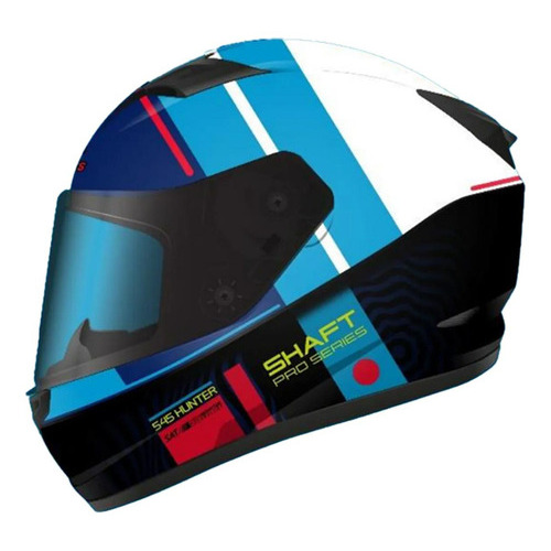 Casco Para Motocicleta Integral Talla M Azul Sh545 Shaft