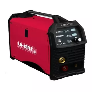 Soldadora Inverter La-ser Mig 200 Dual Roja Y Negra 50hz 220v