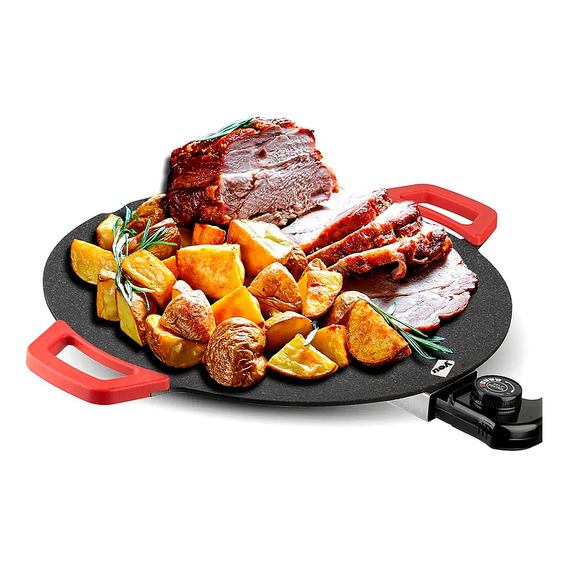 Sarten Electrico Antiadherente Comal Parrilla Barbacoa You Color Negro Frecuencia 60hz