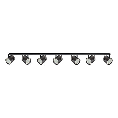 Riel 3 Metros Con Spot Cilindro Negro Apto Led Ar111 220v