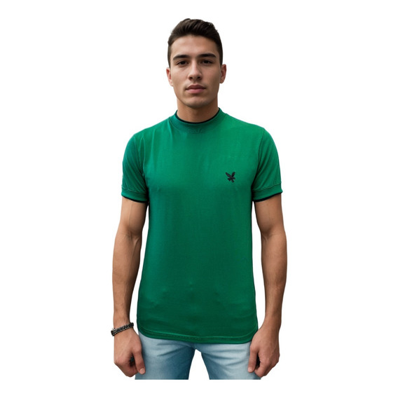 Playera Cuello Redondo Garanty Hombre Manga Corta Con Puño