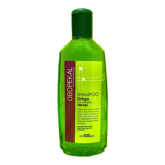 Shampoo Ortiga Con Keratina Sin Sal Obopekal 500ml