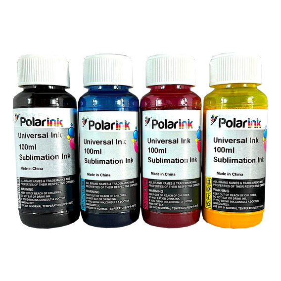 Kit 4 Tintas Polarink Para Sublimar Sublimación 100 Ml C/u