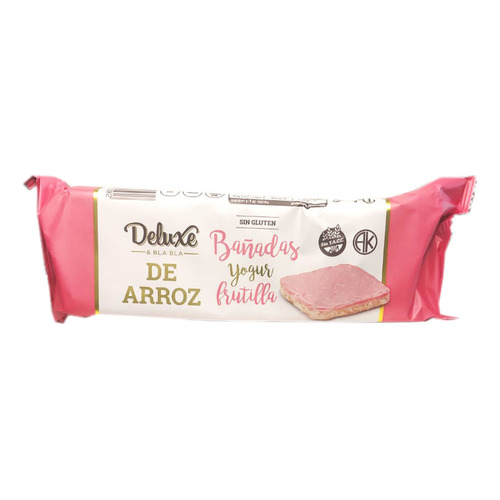 Galletas Deluxe Bla Bla arroz bañadas frutilla 115gr