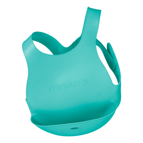 Minikoioi Flexi Bib Aqua Green Babero Silicona Premium