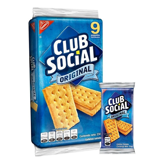 Galletas Club Social Original Paquete X9 Unidades