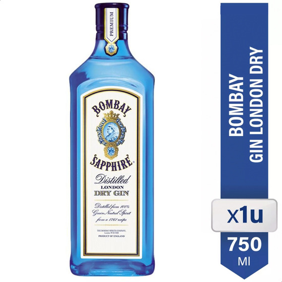 Gin Bombay Sapphire 750ml Botella Unidad Envios Todo El Pais