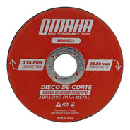 Disco De Corte Para Amoladora Omaha Dc-1 115 X 1 Mm Metales