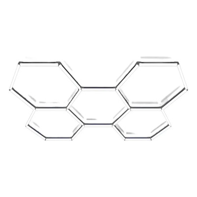 Kit Paneles Led Hexagonal Zt1098 Moderdo Luz Desing Transparente