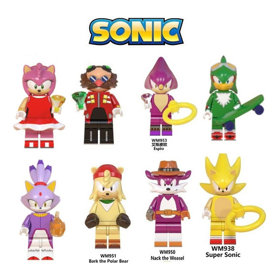 8 Figuras Sonic Bloques Para Armar