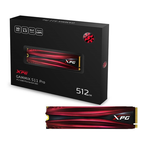 Unidad De Estado Solido Ssd Xpg M.2 Gammix S11 Pro 512gb Color Rojo