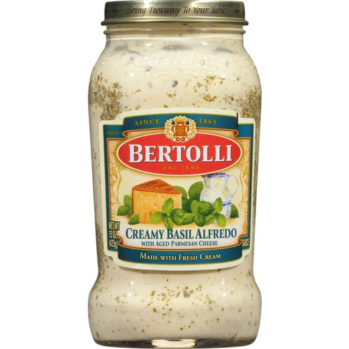 Salsa Pastas Bertolli Alfredo Queso Parmesano Y Albahaca 425