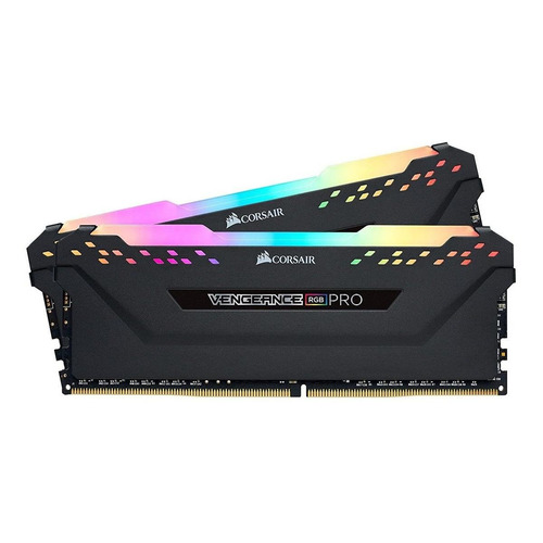 Memoria RAM Gamer Corsair Vengeance RGB Pro Kit de 16GB (2x8GB) DDR4 3600Mhz C18 CMW16GX4M2D3600C18 Color Negro