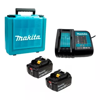 Kit 2 Baterias 18v 5.0ah Bl1850b Carregador Maleta Makita