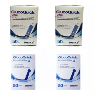 Tirillas Glucoquick G30a + Lancetas X 100
