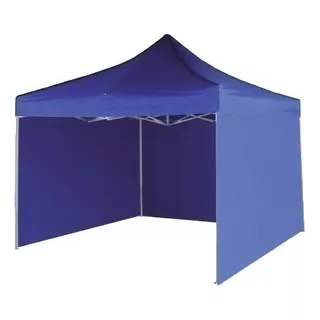 Toldo Plegable Pared Azul 3x3 + Pared Laterales Toldo